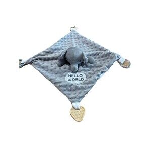 Hello World Elephant Toy For Babies With Rattles And Teething Rings